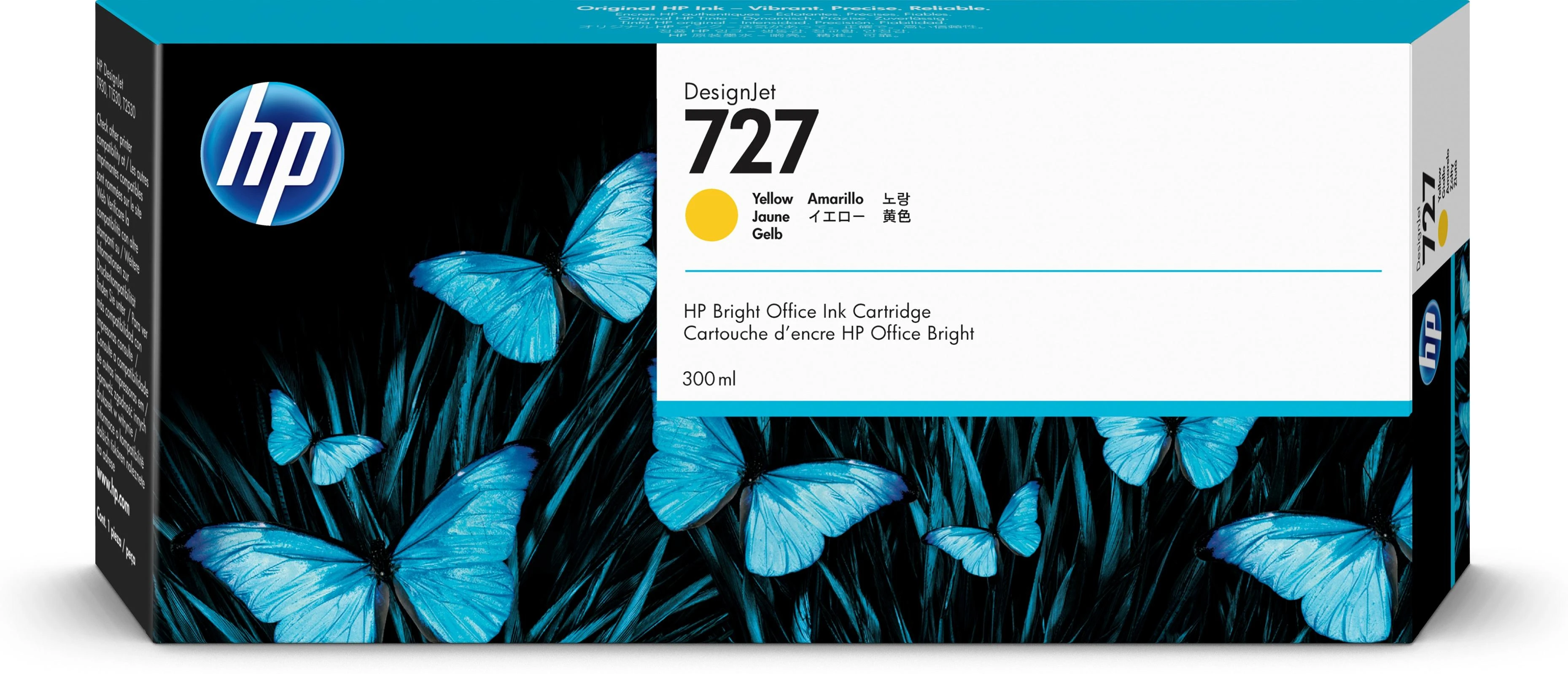 Hewlett Packard (HP) HP 727 300 ml rašalo kasetė geltona