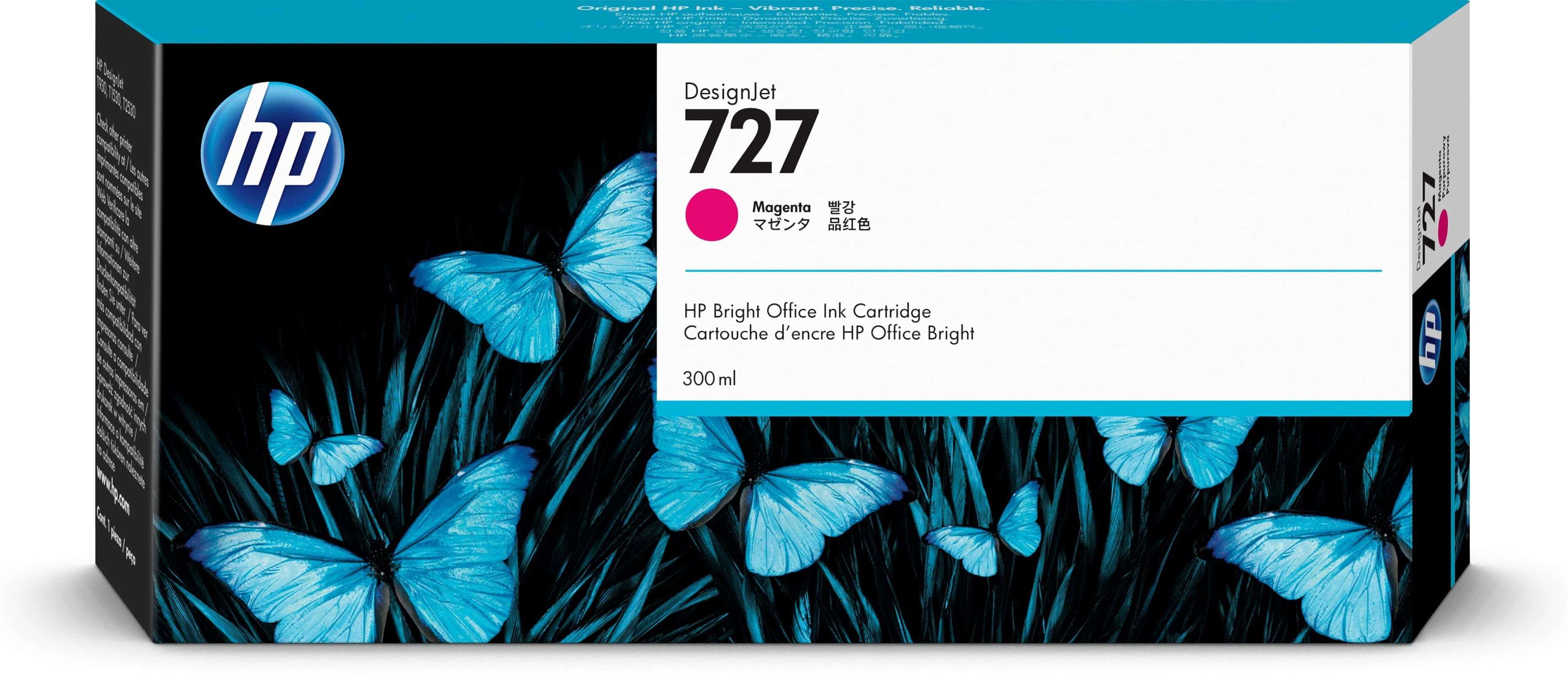 Hewlett Packard (HP) HP 727 300 ml rašalo kasetė, purpurinė