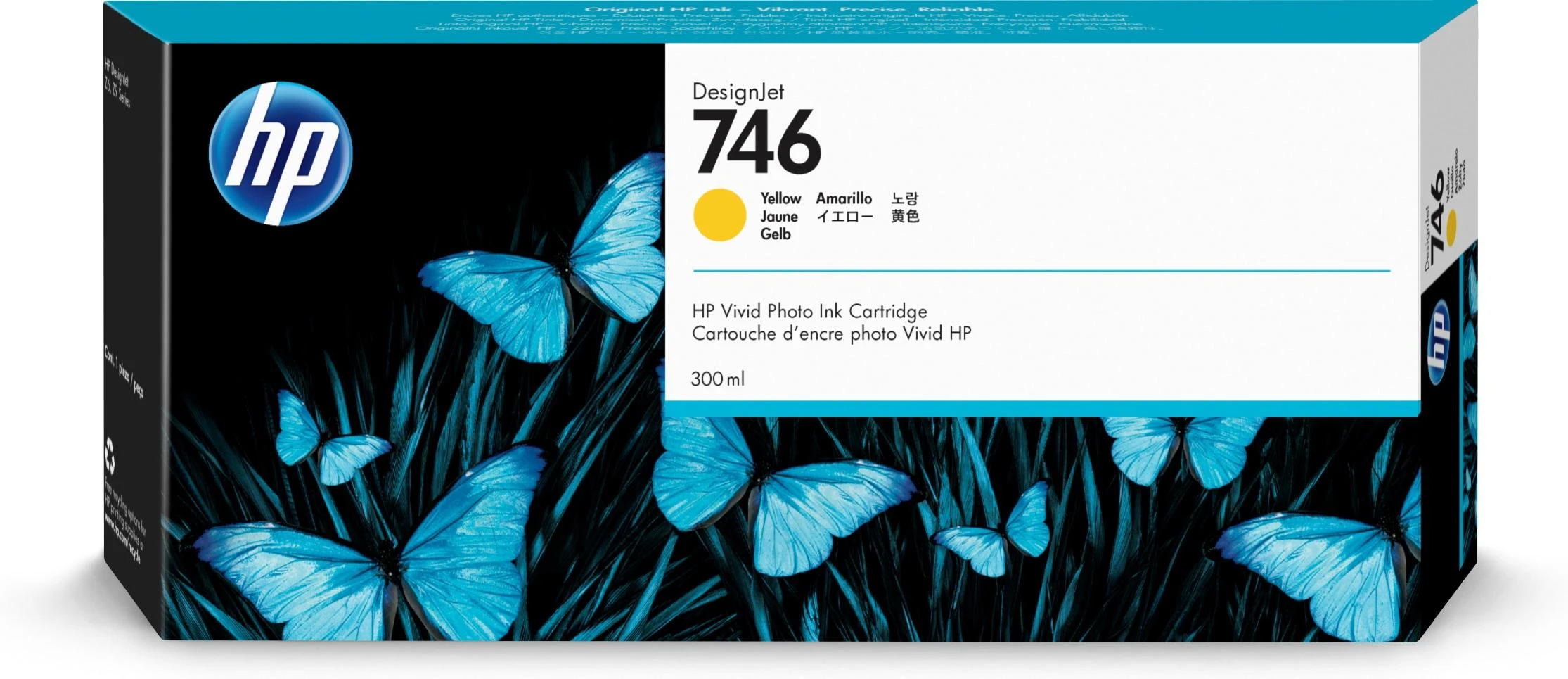 Hewlett Packard (HP) HP 746 300 ml geltono rašalo kasetė