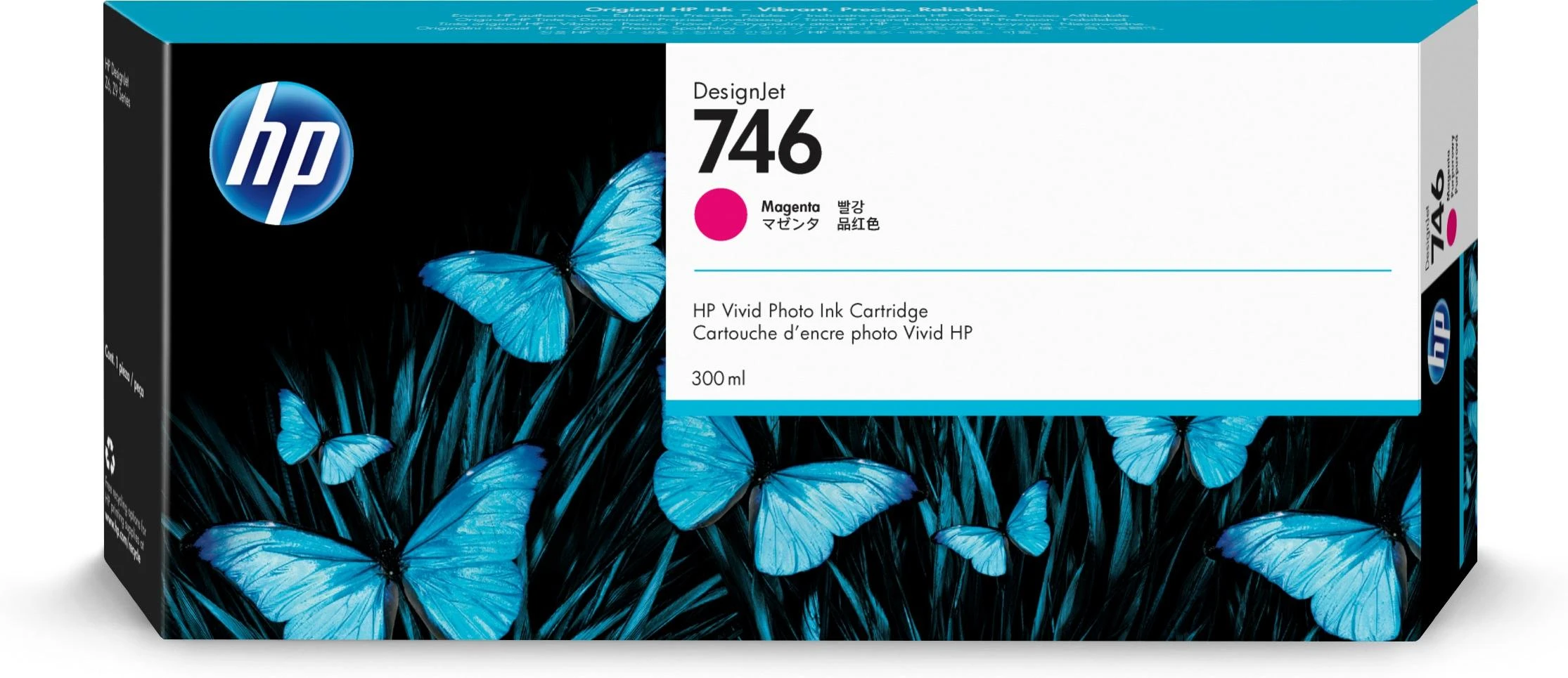 Hewlett Packard (HP) HP 746 300 ml purpurinė rašalo kasetė