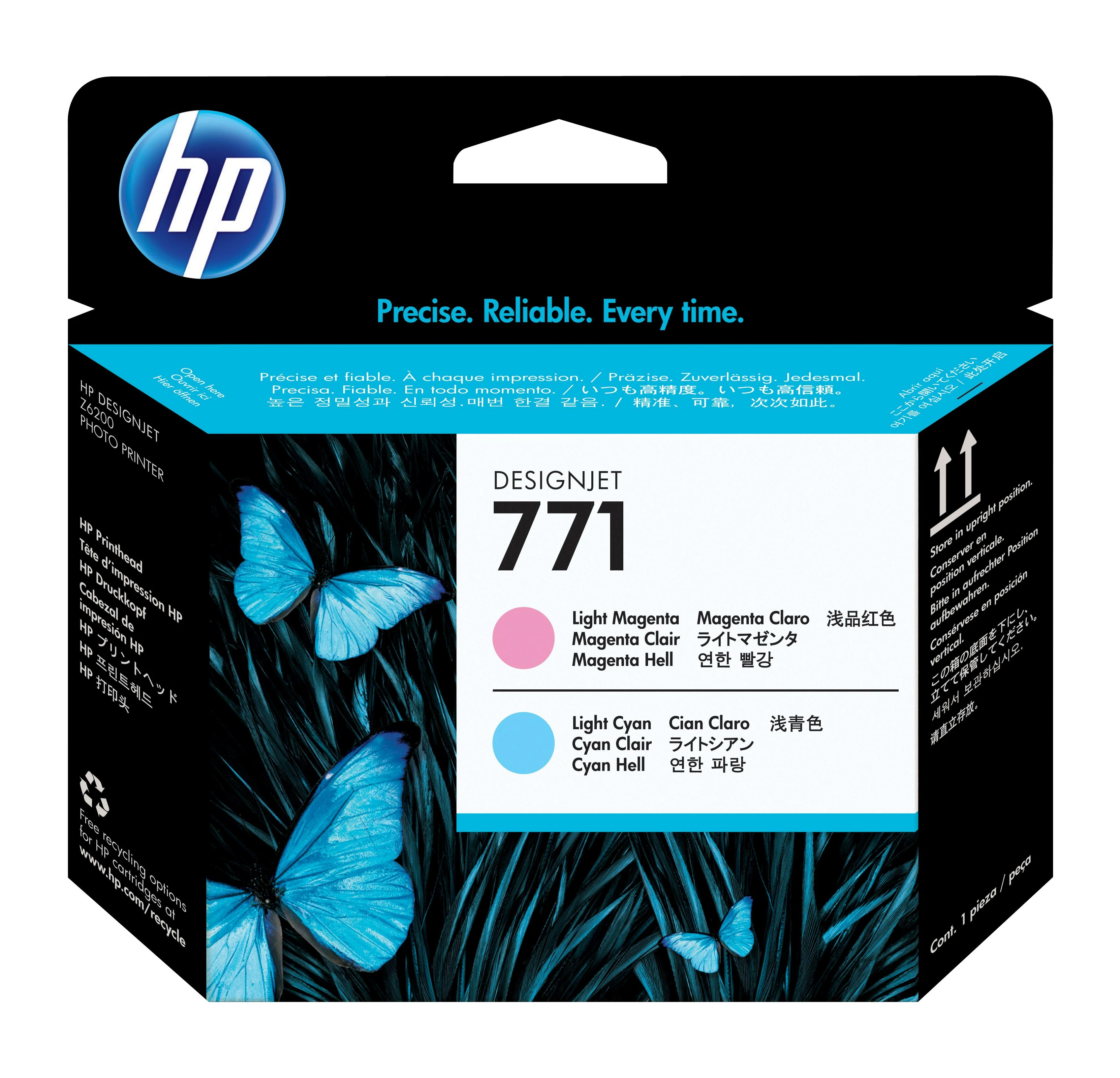 Hewlett Packard (HP) HP 771 šviesiai purpurinė / šviesiai žalsvai mėlyna spausdinimo galvutė, skirta HP Designjet Z6200, Z6600, Z6800