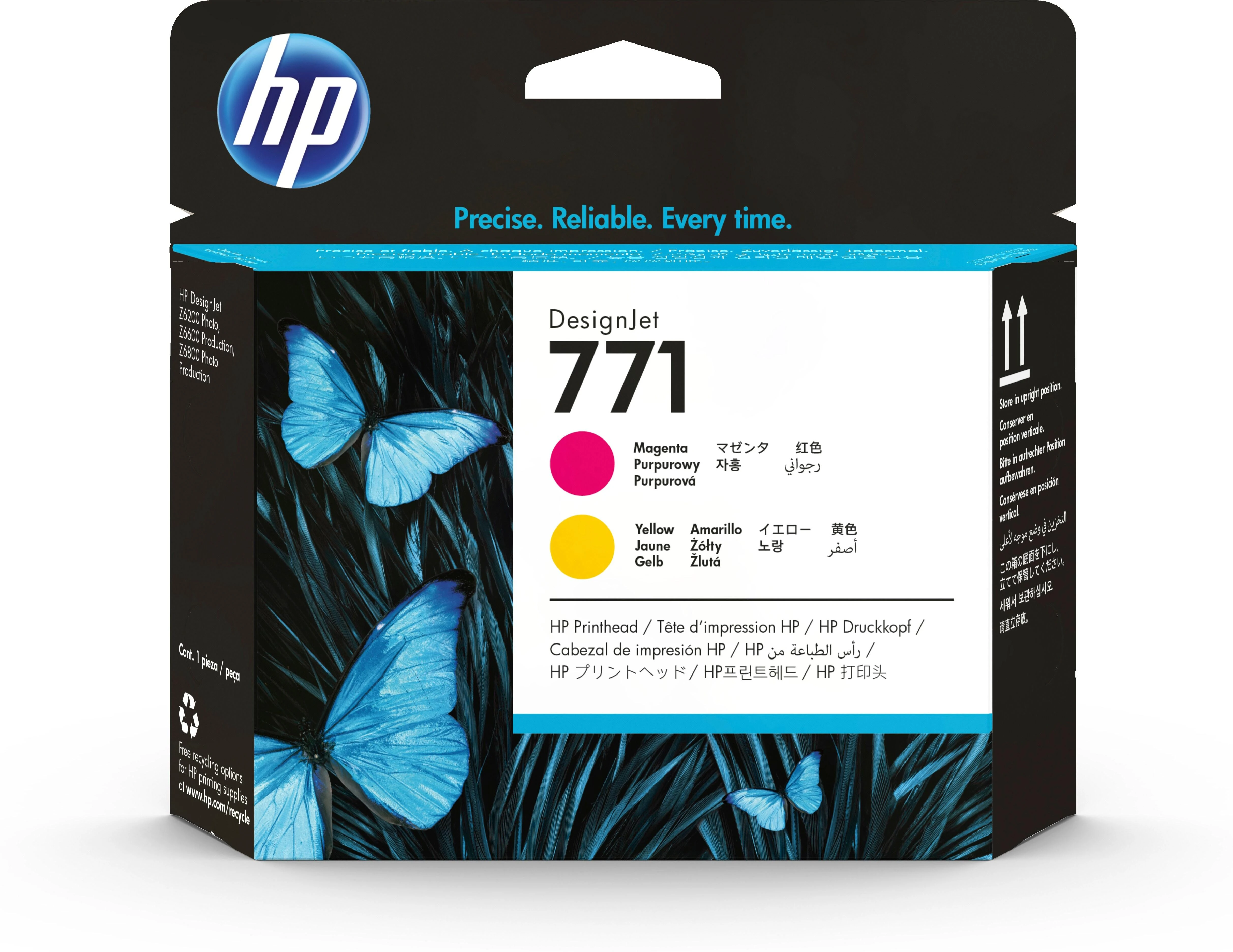 Hewlett Packard (HP) HP 771 rausvai raudona / geltona spausdinimo galvutė, skirta HP Designjet Z6200, Z6600, Z6800