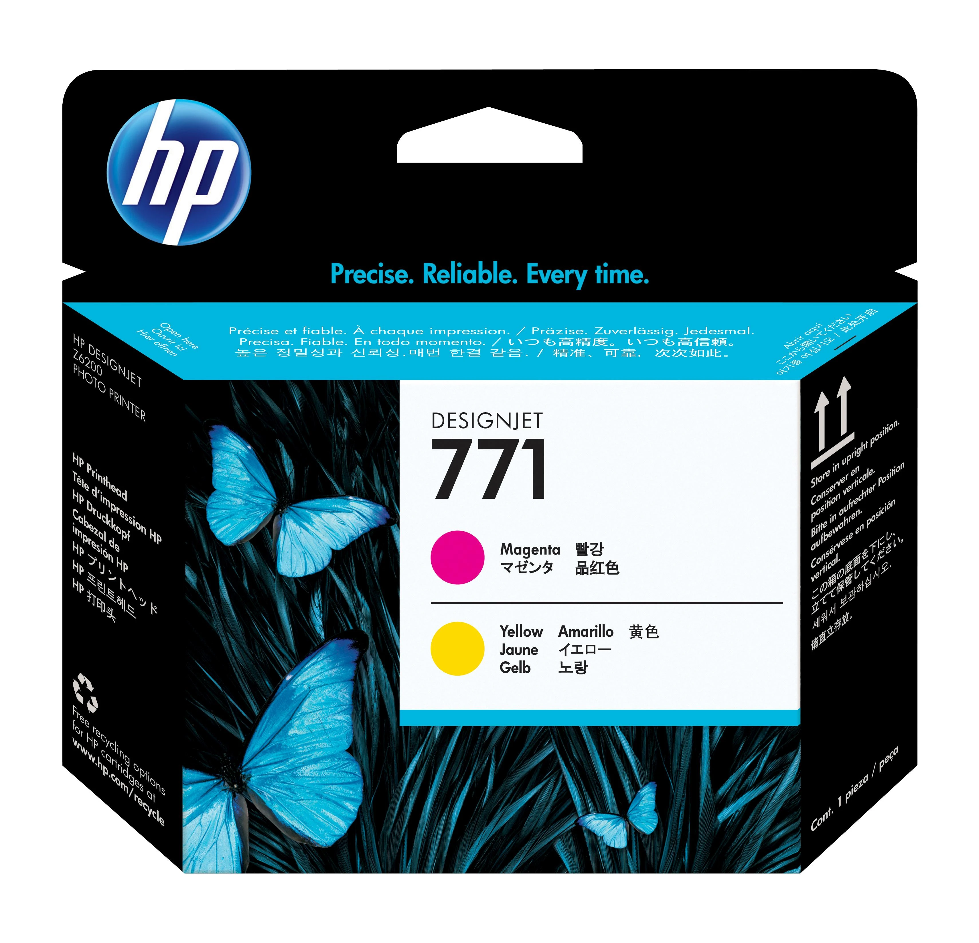 Hewlett Packard (HP) HP 771 rausvai raudona / geltona spausdinimo galvutė, skirta HP Designjet Z6200, Z6600, Z6800