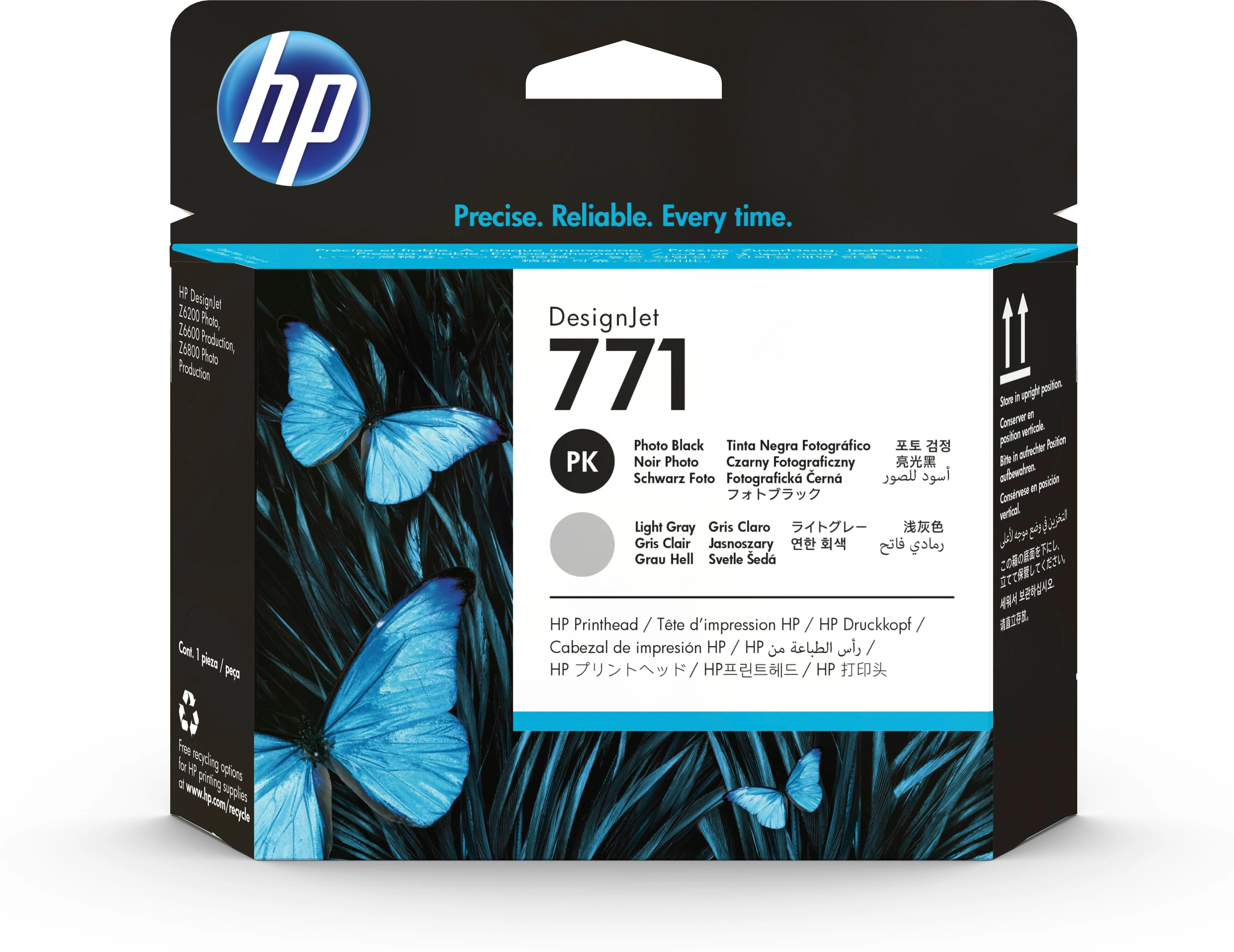 Hewlett Packard (HP) HP 771 juoda / šviesiai pilka spausdinimo galvutė, skirta HP Designjet Z6200, Z6600, Z6800
