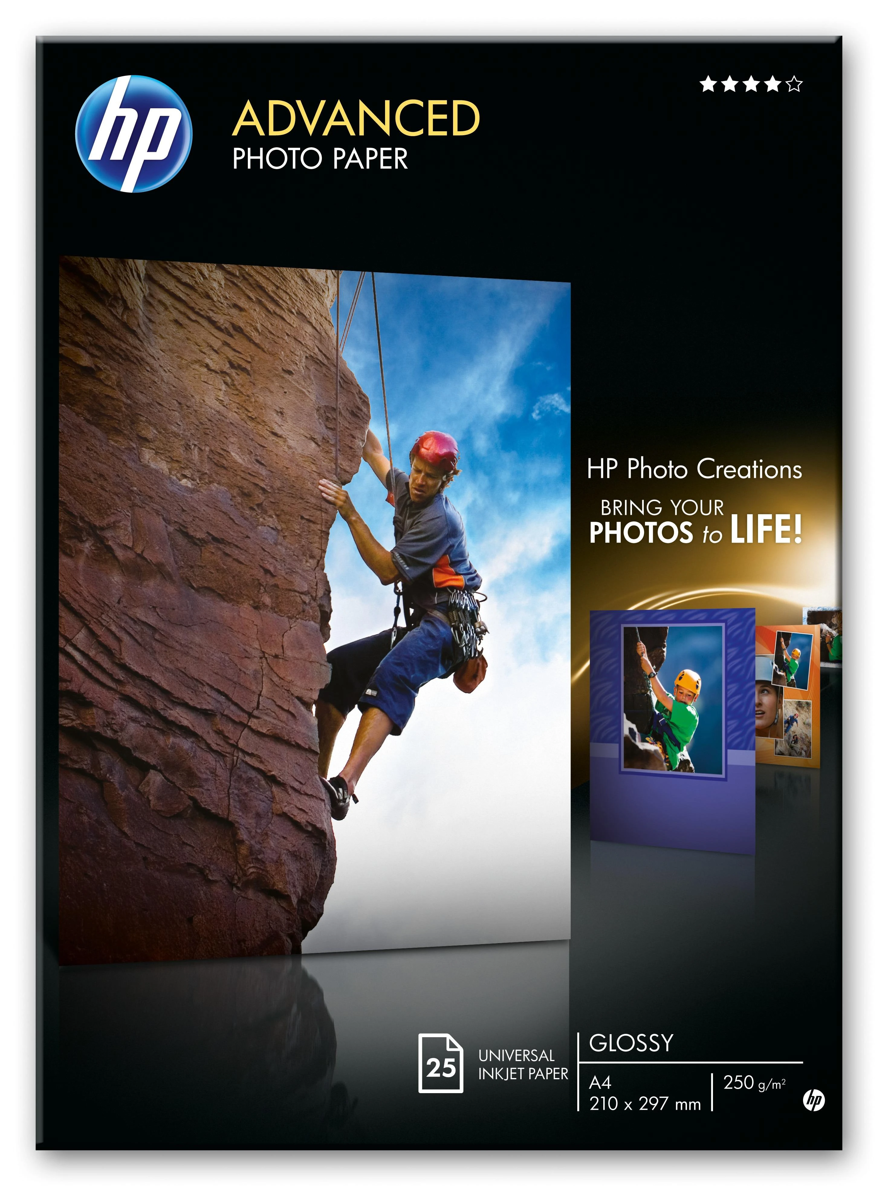 Hewlett Packard (HP) HP Q5456A fotopopierius Juoda, Mėlyna, Balta Blizgus A4