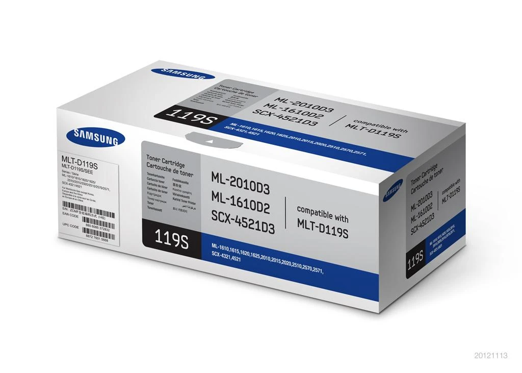 Hewlett Packard (HP) SAMSUNG MLT-D119S juodos spalvos dažų kasetė