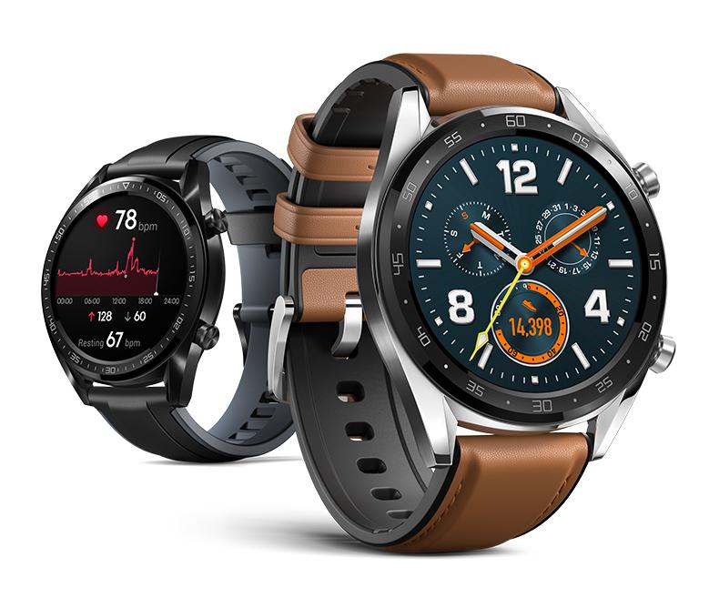 Išmanusis laikrodis Huawei Watch GT „Classic Edition“, Sidabrinės spalvos  su rudu odiniu dirželiu | Varle.lt