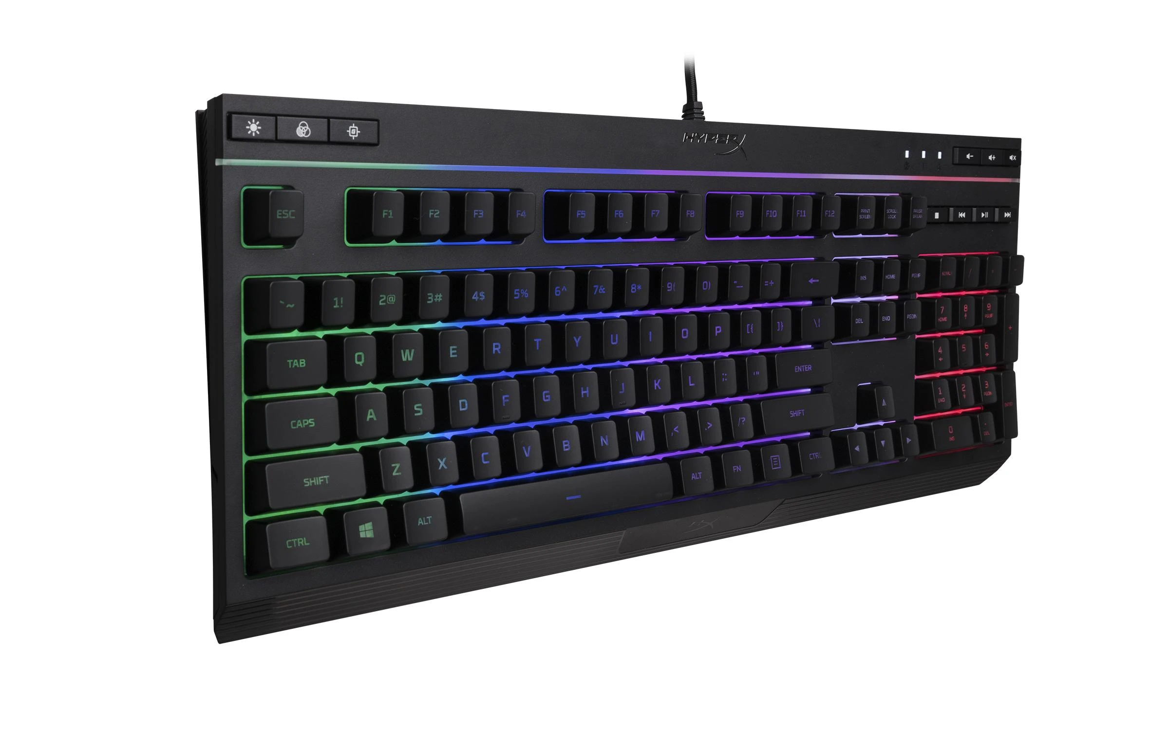 HyperX Alloy Core RGB Membraninė žaidimų klaviatūra, US išdėstymas, su pašvietimu