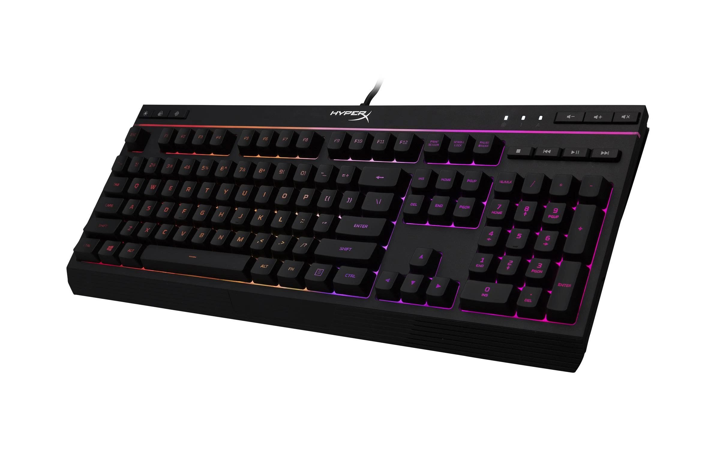 HyperX Alloy Core RGB Membraninė žaidimų klaviatūra, US išdėstymas, su pašvietimu