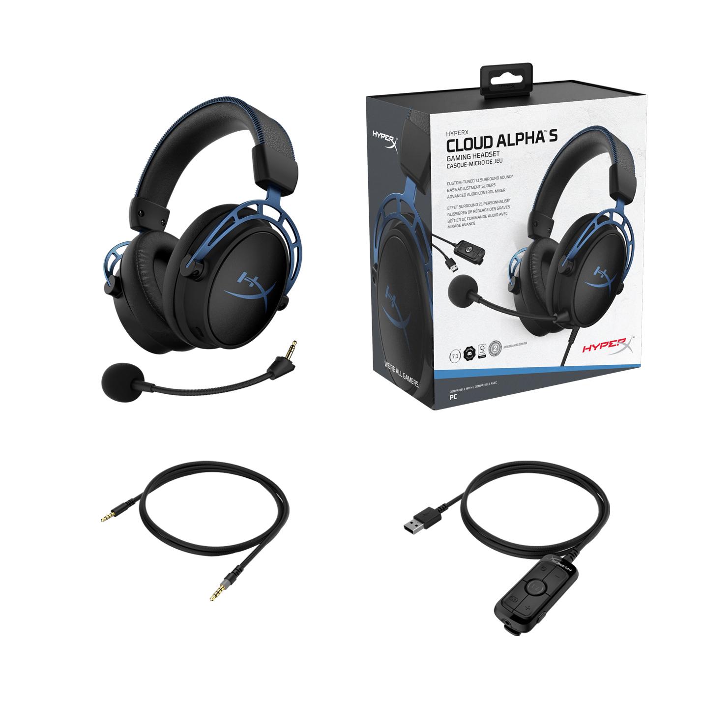 KINGSTON HyperX Cloud Alpha S - Ausinės Žaidimams Mėlyna | Varle.lt