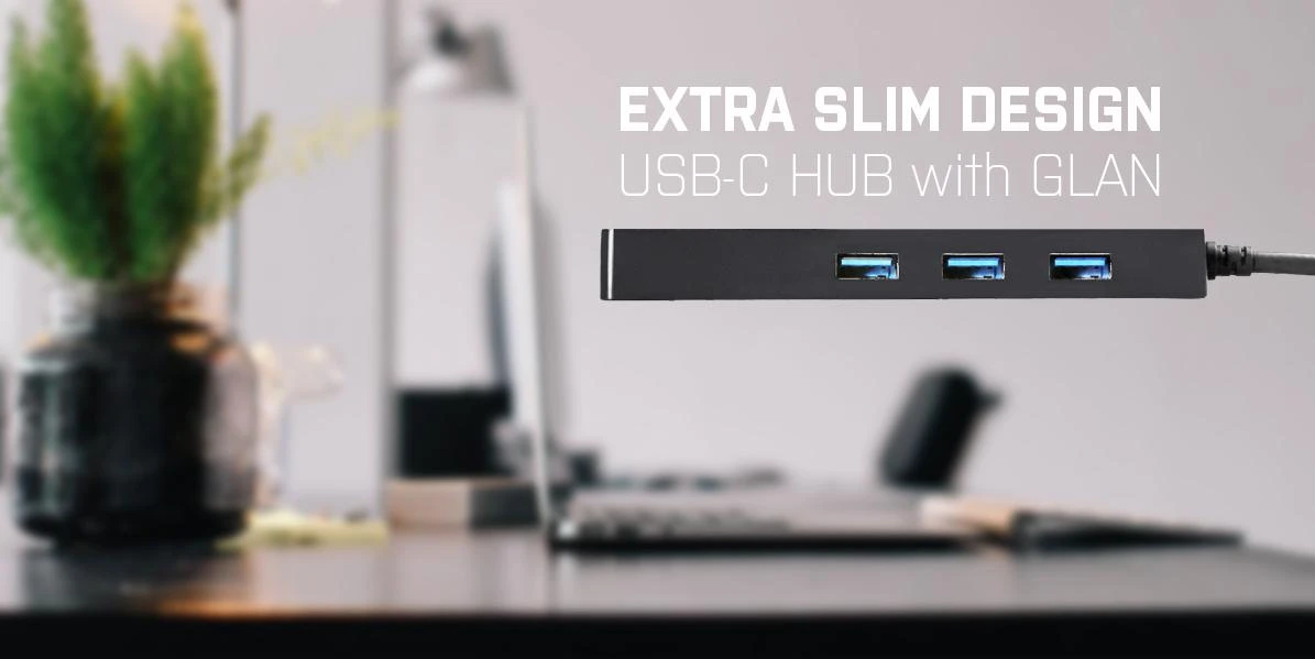 I-tec Advance C31GL3SLIM sąsajos šakotuvas USB 3.2 Gen 1 (3.1 Gen 1) Type-C 5000 Mbit/ai Juoda