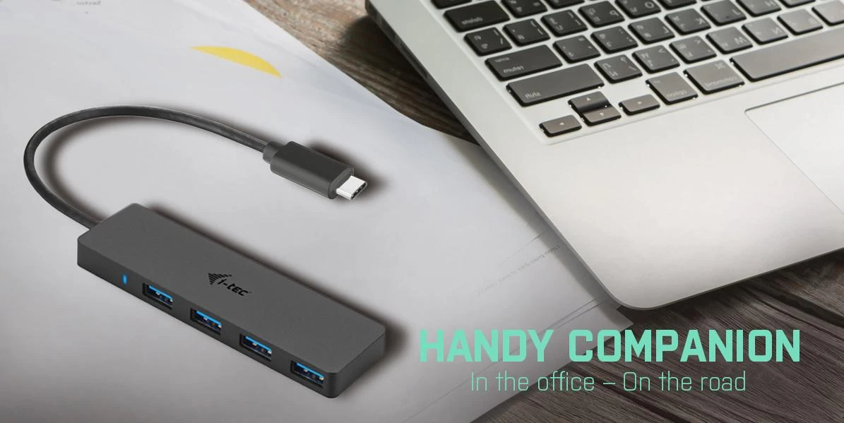 HP I-tec Advance C31HUB404 sąsajos šakotuvas USB 3.2 Gen 2 (3.1 Gen 2) Type-C 5000 Mbit/ai Juoda