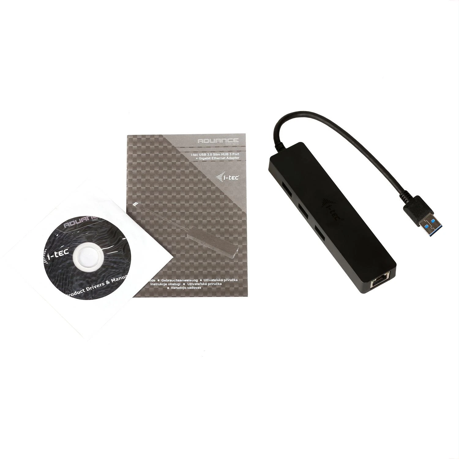 I-tec Advance U3GL3SLIM sąsajos šakotuvas USB 3.2 Gen 1 (3.1 Gen 1) Type-A Juoda