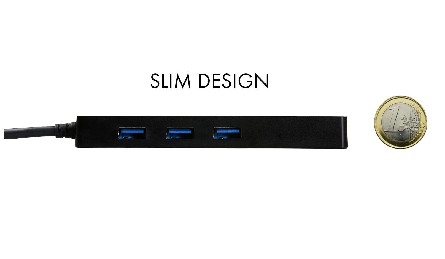 I-tec Advance U3GL3SLIM sąsajos šakotuvas USB 3.2 Gen 1 (3.1 Gen 1) Type-A Juoda