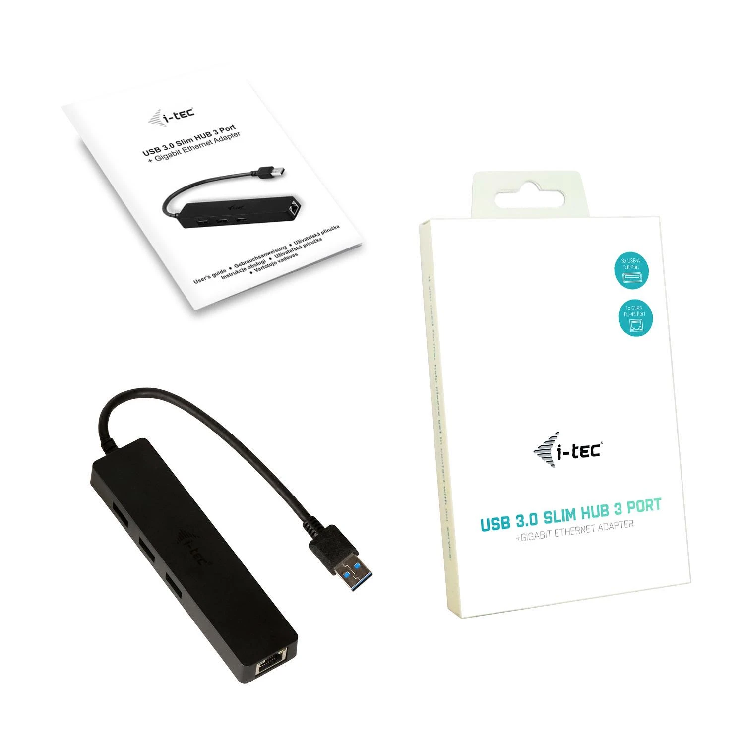 I-tec Advance U3GL3SLIM sąsajos šakotuvas USB 3.2 Gen 1 (3.1 Gen 1) Type-A Juoda
