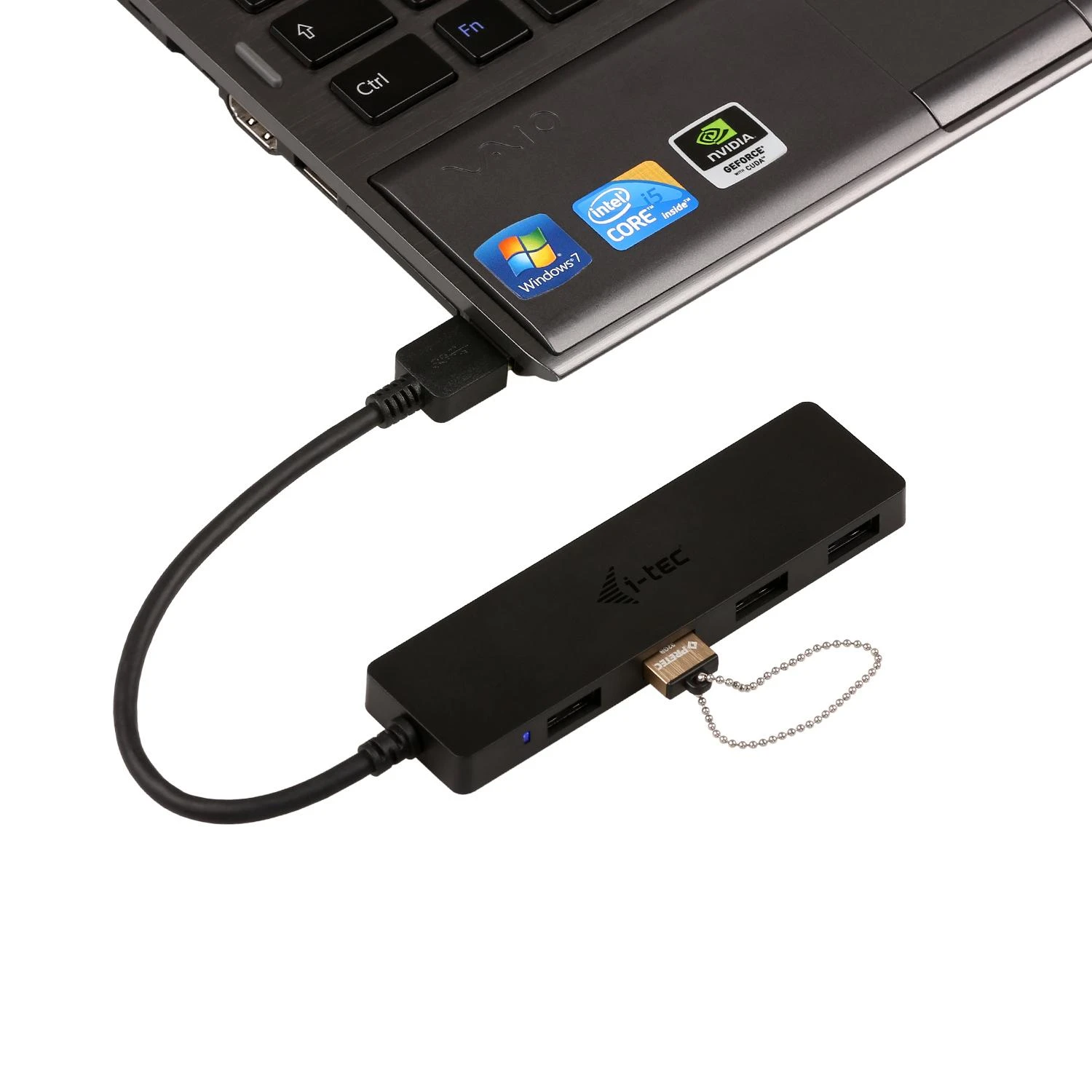 I-tec Advance U3HUB404 sąsajos šakotuvas USB 3.2 Gen 1 (3.1 Gen 1) Type-A 5000 Mbit/ai Juoda
