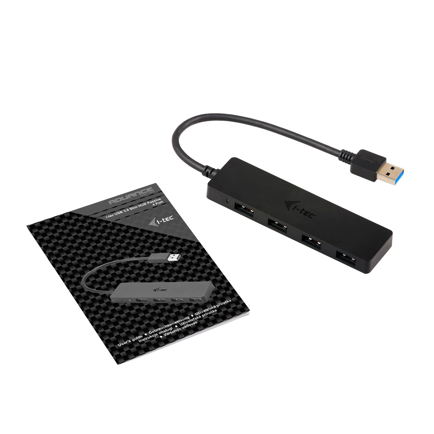 I-tec Advance U3HUB404 sąsajos šakotuvas USB 3.2 Gen 1 (3.1 Gen 1) Type-A 5000 Mbit/ai Juoda