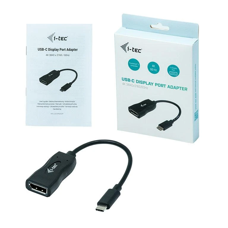 I-tec C31DP60HZP vaizdo kabelio adapteris 0,15 m USB-C 3.1 DisplayPort Juoda