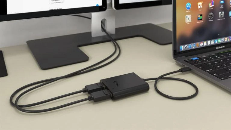I-TEC USB C prie Dual DisplayPort Video Adapteris 2x DisplayPort 4K Ultra HD suderinamas su Thunderbolt 3