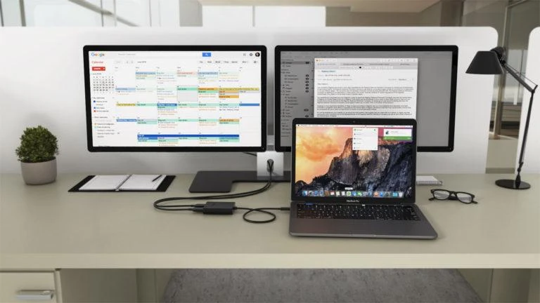 I-TEC USB C prie dviejų HDMI prievadų vaizdo adapteris 2x HDMI prievadas 4K Ultra HD suderinamas su Thunderbolt 3