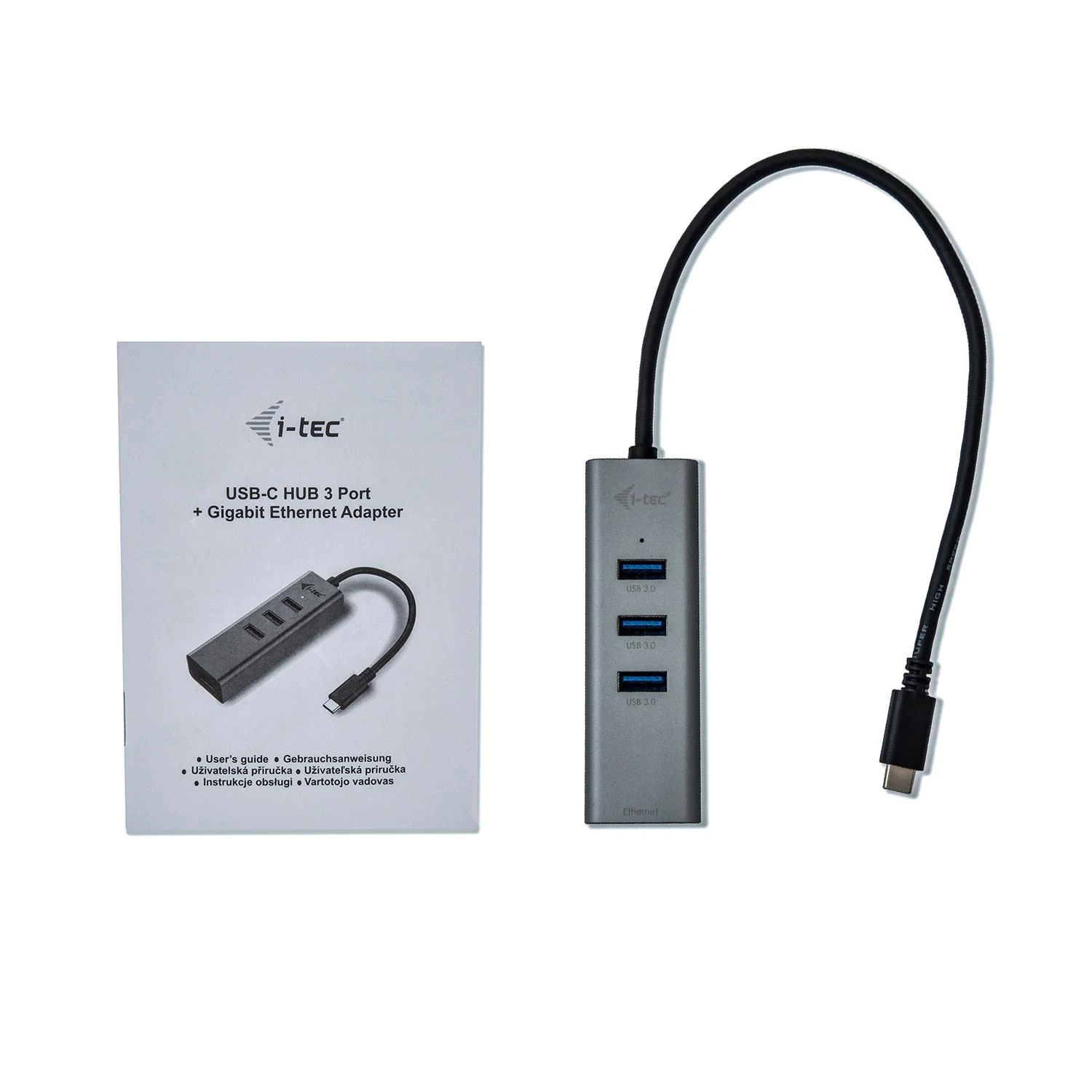 I-tec Metal C31METALG3HUB sąsajos šakotuvas USB 3.2 Gen 2 (3.1 Gen 2) Type-C 5000 Mbit/ai Pilka