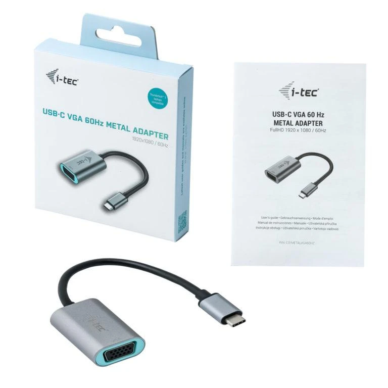 I-tec USB-C į VGA adapteris su pakuote