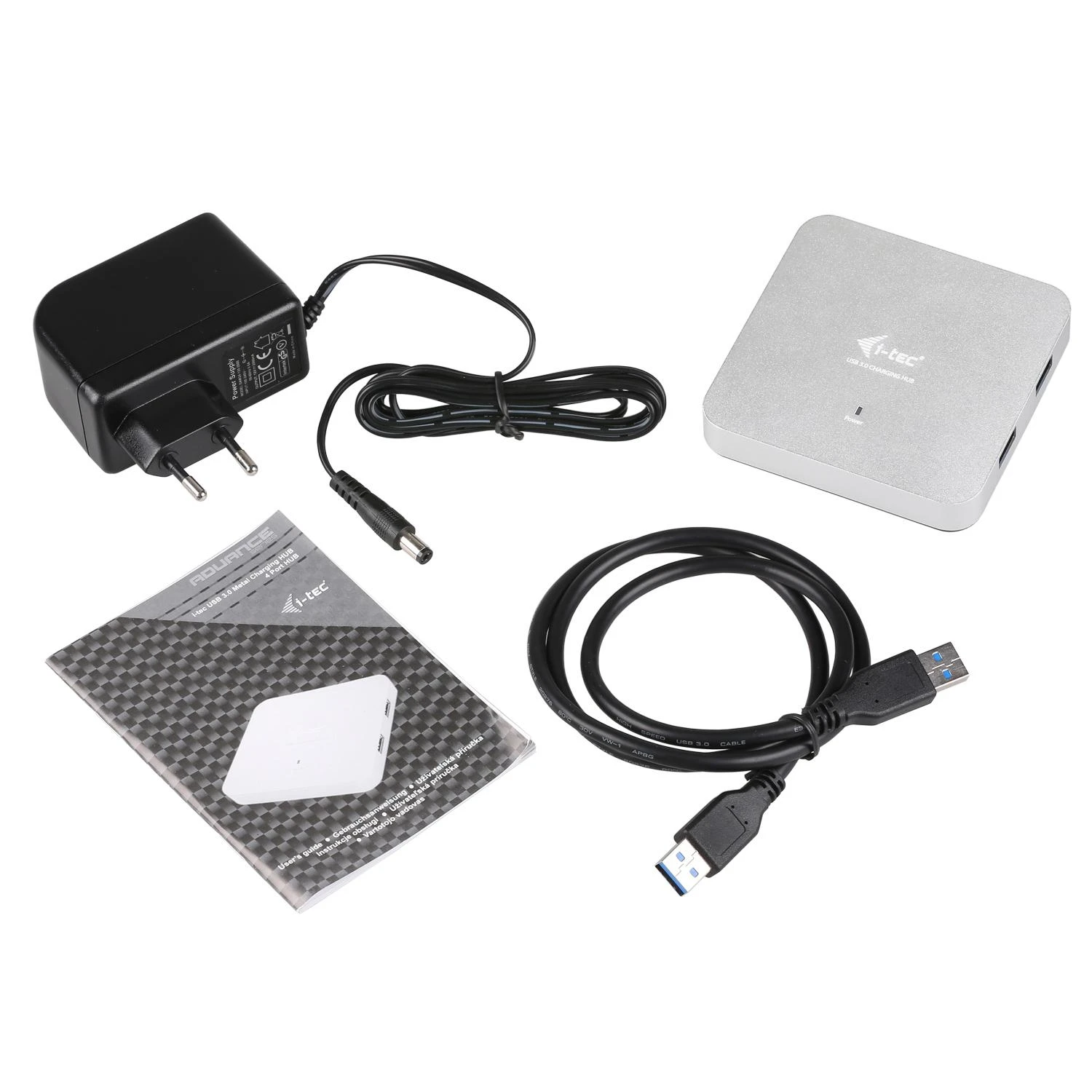 I-tec Metal U3HUBMETAL4 sąsajos šakotuvas USB 3.2 Gen 1 (3.1 Gen 1) Type-A 5000 Mbit/ai Sidabras