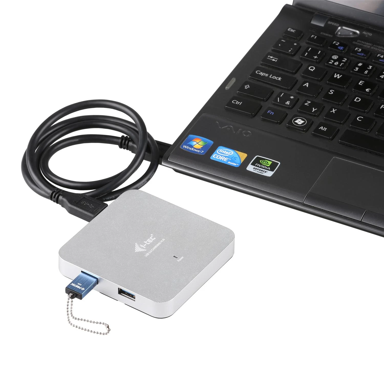 I-tec Metal U3HUBMETAL4 sąsajos šakotuvas USB 3.2 Gen 1 (3.1 Gen 1) Type-A 5000 Mbit/ai Sidabras