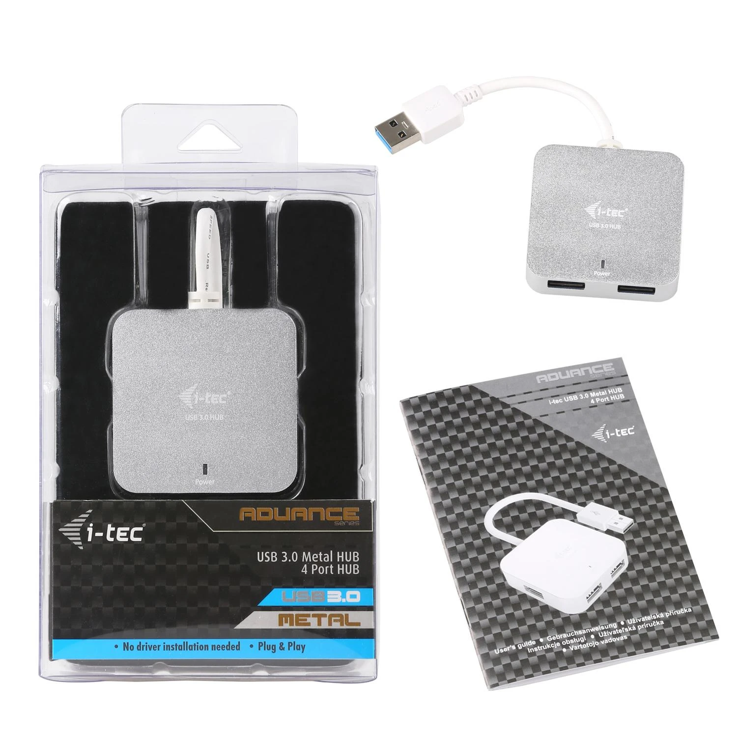 Šakotuvas i-tec USB 3.0 Metal Passive HUB 4 Port