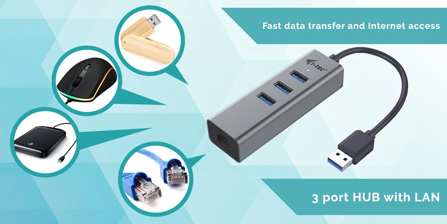 I-tec Metal U3METALG3HUB sąsajos šakotuvas USB 3.2 Gen 1 (3.1 Gen 1) Type-A 5000 Mbit/ai Pilka