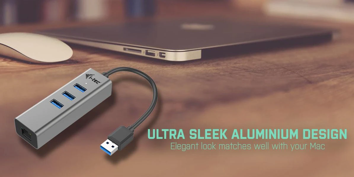 I-tec Metal U3METALG3HUB sąsajos šakotuvas USB 3.2 Gen 1 (3.1 Gen 1) Type-A 5000 Mbit/ai Pilka