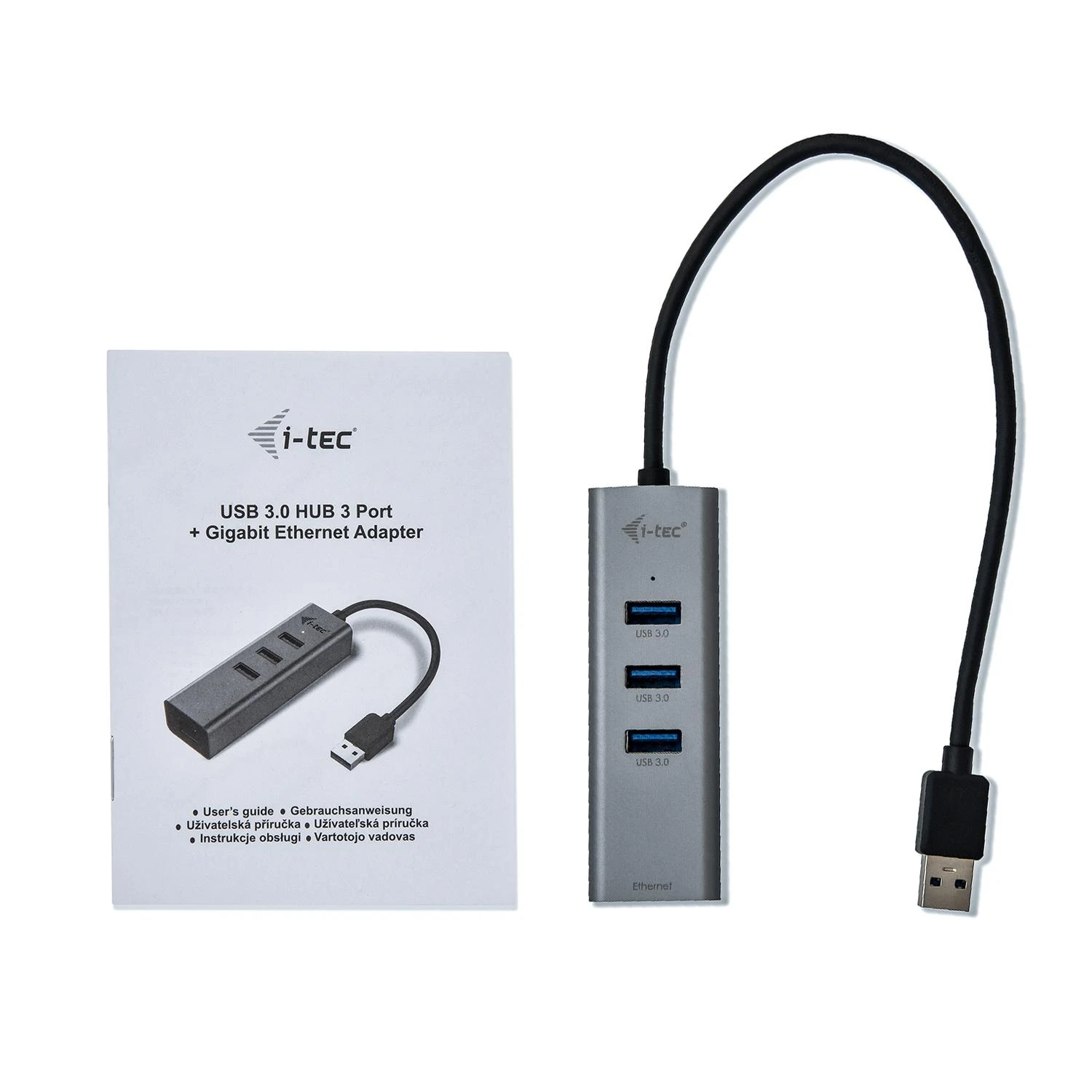 I-tec Metal U3METALG3HUB sąsajos šakotuvas USB 3.2 Gen 1 (3.1 Gen 1) Type-A 5000 Mbit/ai Pilka