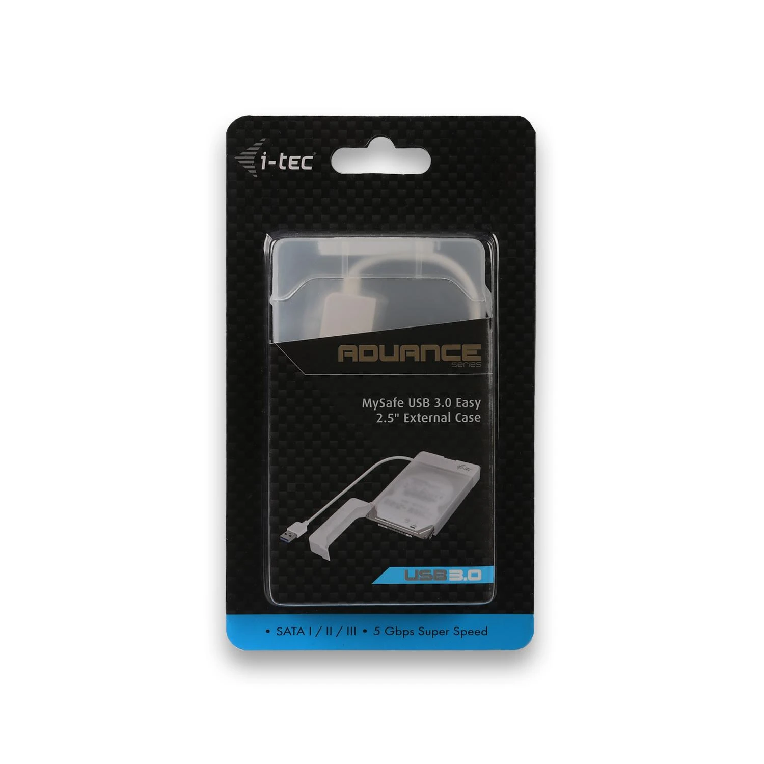 I-tec MYSAFEU314 saugojimo diskų korpusas 2.5" HDD / SSD aptvaras Balta