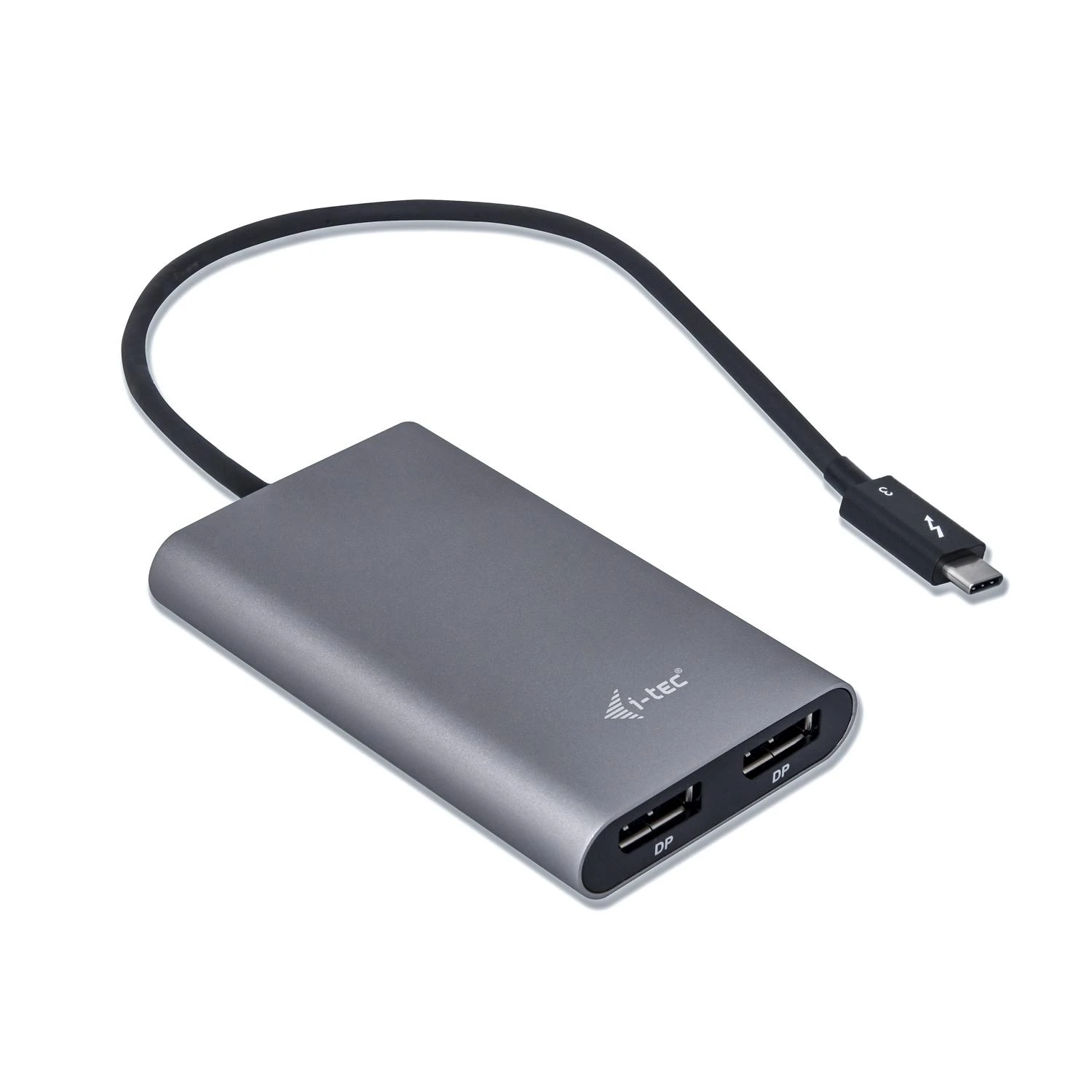 I-TEC THUNDERBOLT3 Dual DP vaizdo adapteris, skirtas Thunderbolt3 MacOS ir Windows, palaiko 1x 5K 60Hz Monitorius arba 2x 4K 60Hz Monitorius