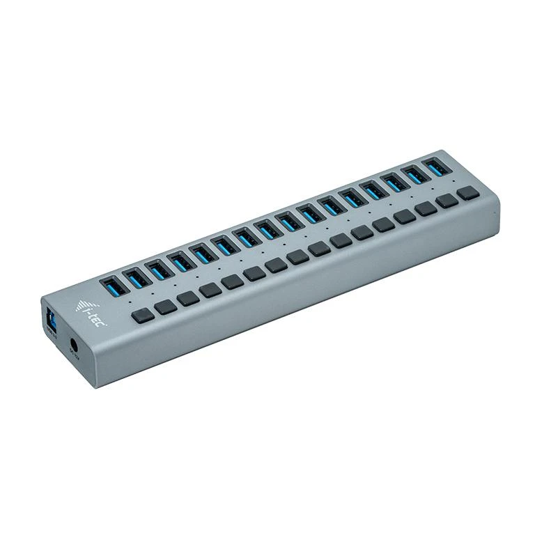 I-TEC USB 3.0 įkrovimo HUB 16 prievadų prievadas su išoriniu adapteriu 90 W 16x USB įkrovimo prievadas, skirtas planšetiniams kompiuteriams Nešiojamiesiems kompiuteriams Ultrabooks kompiuteriams