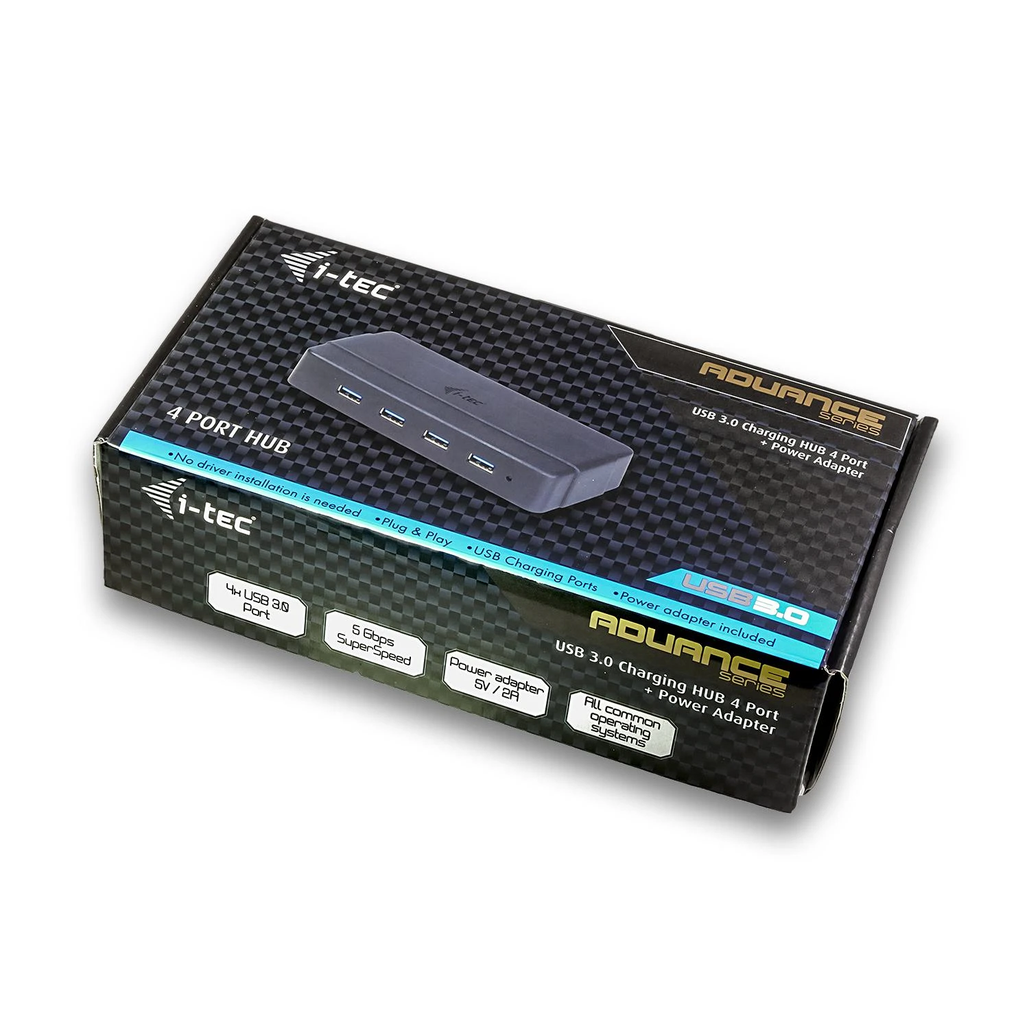 I-tec U3HUB445 sąsajos šakotuvas USB 3.2 Gen 1 (3.1 Gen 1) Type-B 5000 Mbit/ai Juoda