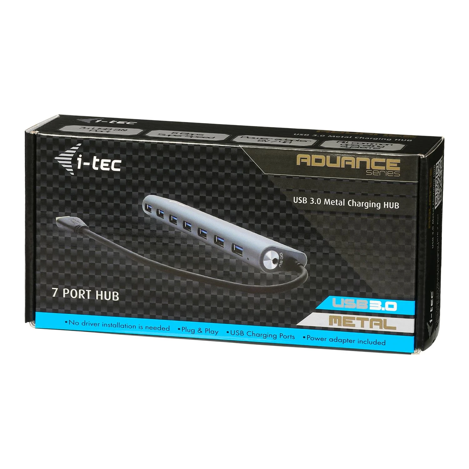 I-tec Metal U3HUB778 sąsajos šakotuvas USB 3.2 Gen 1 (3.1 Gen 1) Type-A 5000 Mbit/ai Sidabras