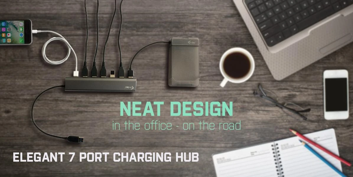 I-tec Metal U3HUB778 sąsajos šakotuvas USB 3.2 Gen 1 (3.1 Gen 1) Type-A 5000 Mbit/ai Sidabras