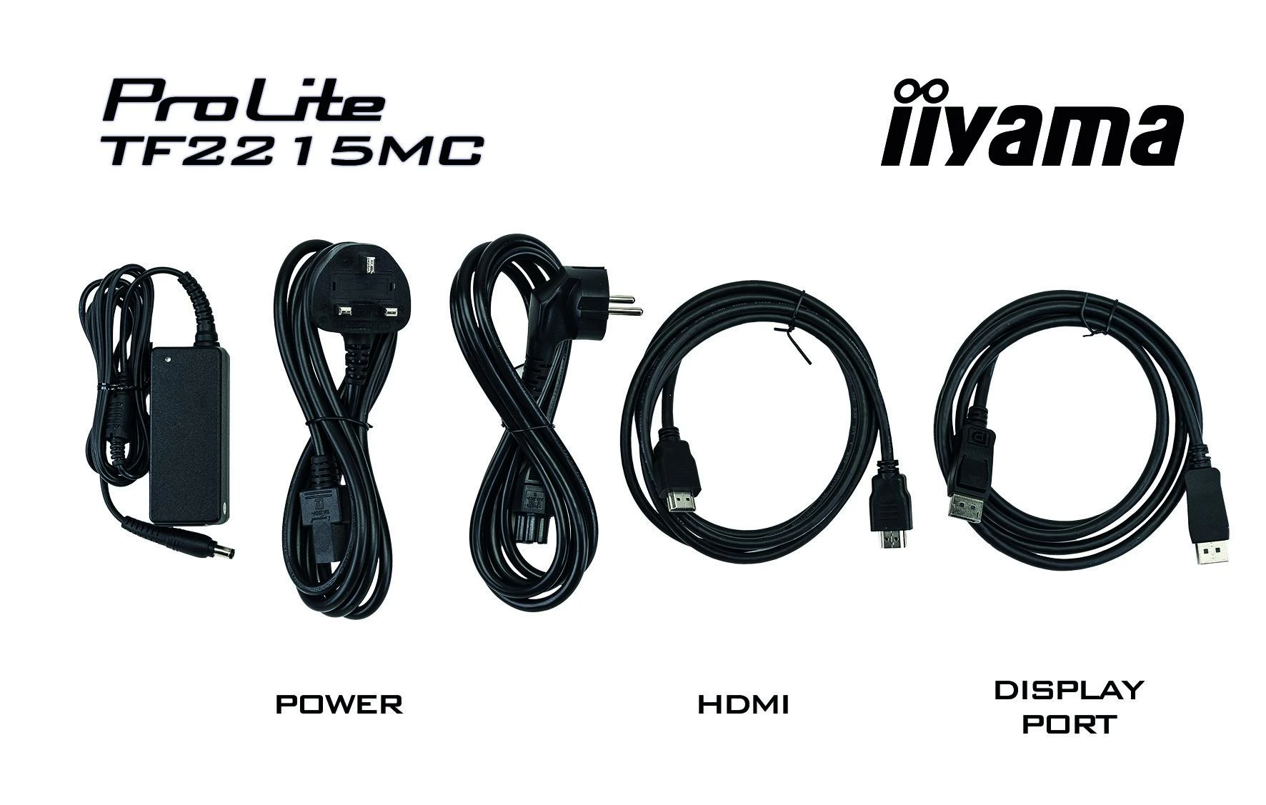 iiyama ProLite TF2215MC-B2 jutiklinis monitorius 54,6 cm (21.5") 1920 x 1080 pikseliai Juoda „Multi-touch“ Daugybė naudotojų