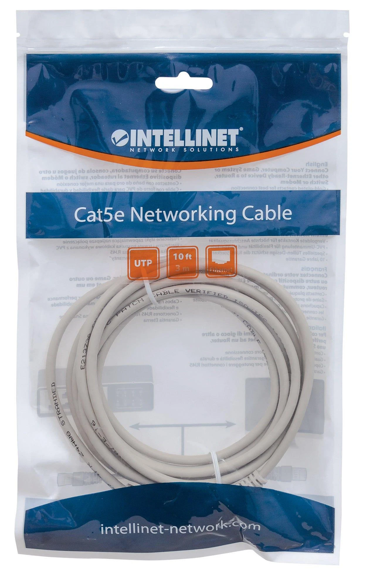 Intellinet 15m Cat6 tinklo kabelis U/UTP (UTP) Pilka