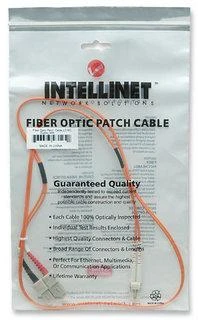 Optinio pluošto kabelis LC-SC oranžinis pakuotėje