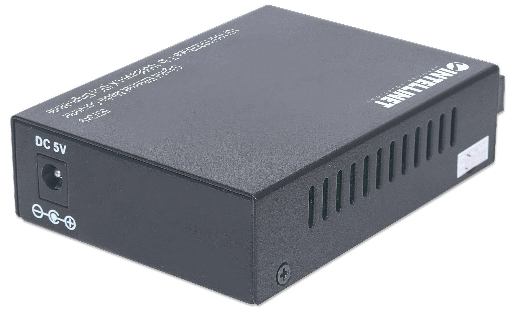 Intellinet 507349 tinklo medijos keitiklis 1000 Mbit/ai 1310 nm Vienas režimas Juoda