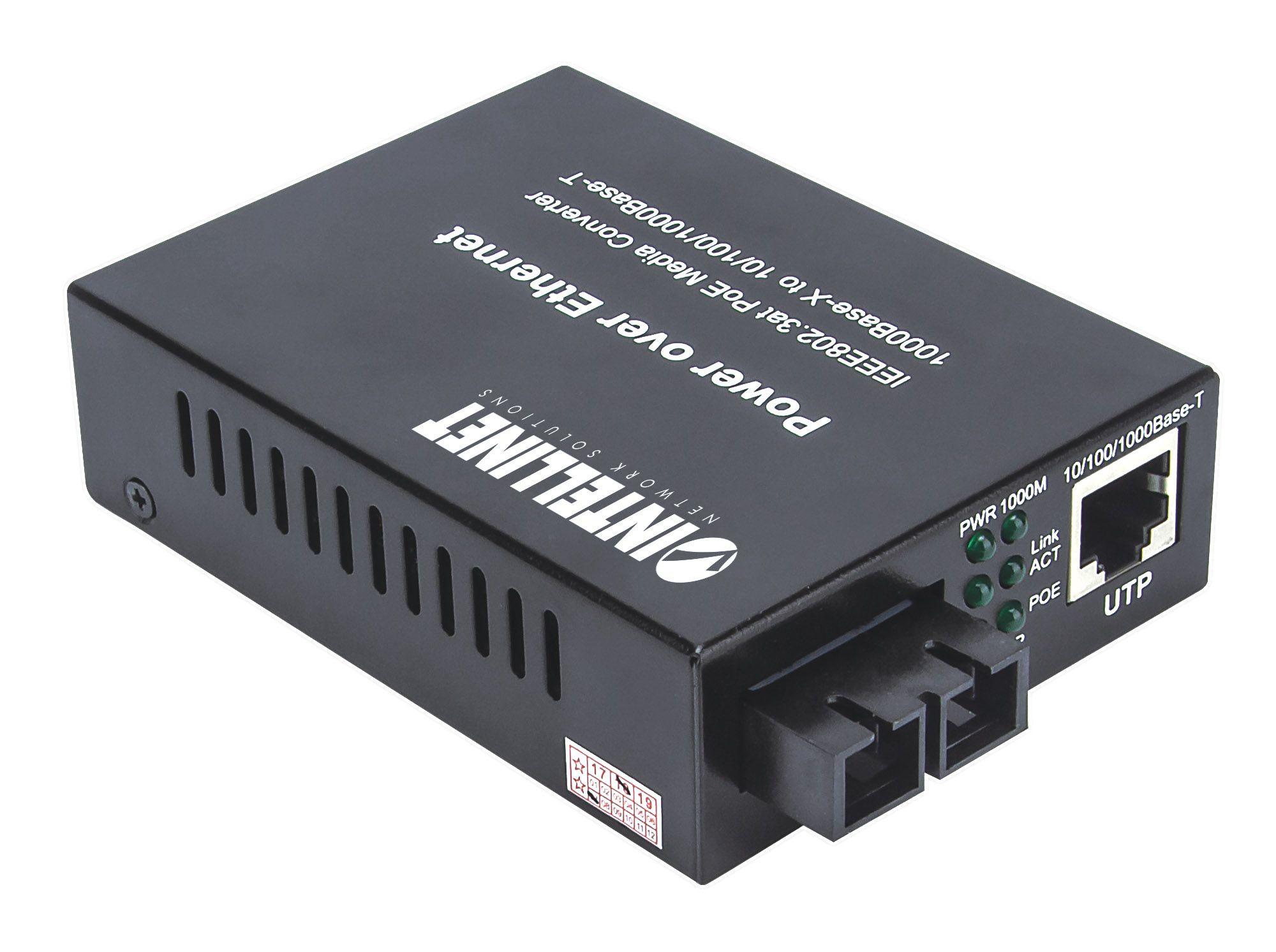 Intellinet 508209 tinklo medijos keitiklis 1000 Mbit/ai 1310 nm Vienas režimas Juoda