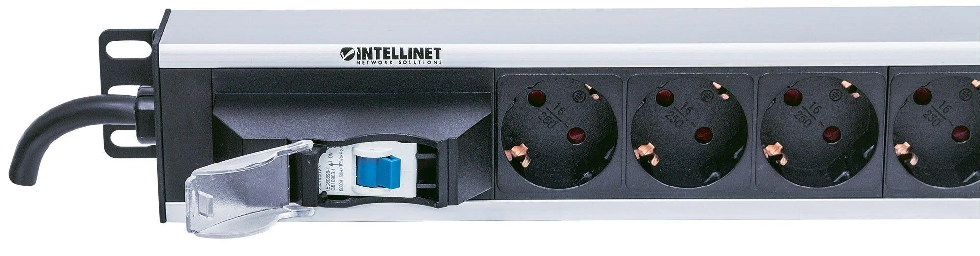 Intellinet 711449 maitinimo paskirstymo įrenginys Juoda, Pilka 12 AC išvestis(ys / čių)