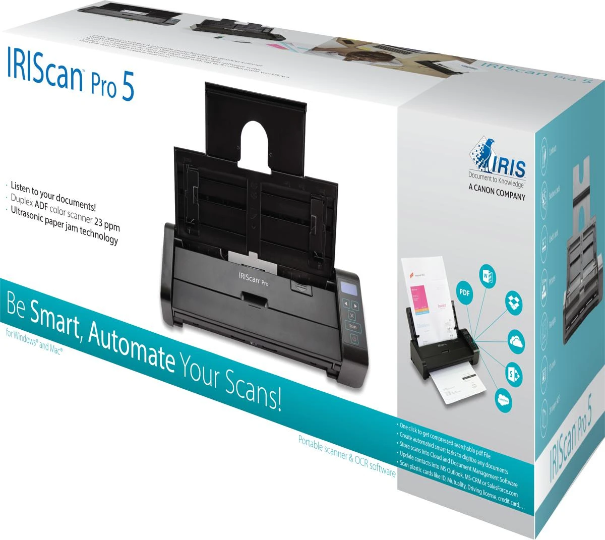 Skeneris Skaitytuvas, tiekiamas dokumentams IRIS PRO 459035 (A4, USB)