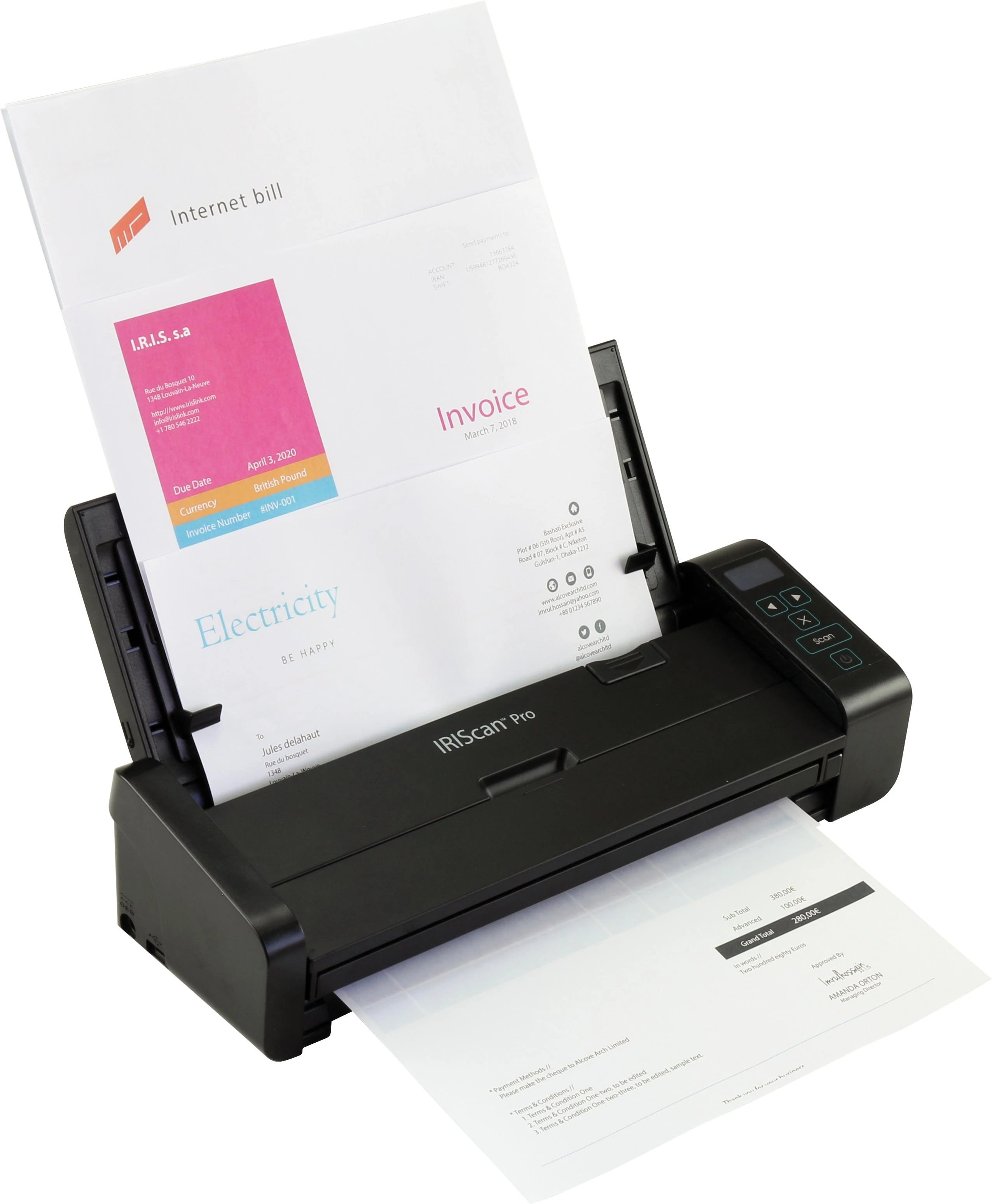 Skeneris Skaitytuvas, tiekiamas dokumentams IRIS PRO 459035 (A4, USB)