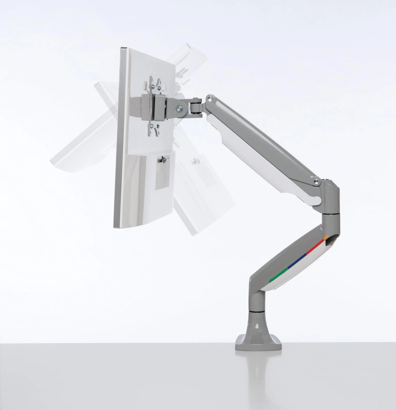 Leitz Kensington K55470EU stalinis plokščiųjų ekranų laikiklis 81,3 cm (32") Gnybtas / varžtai Pilka, Sidabras