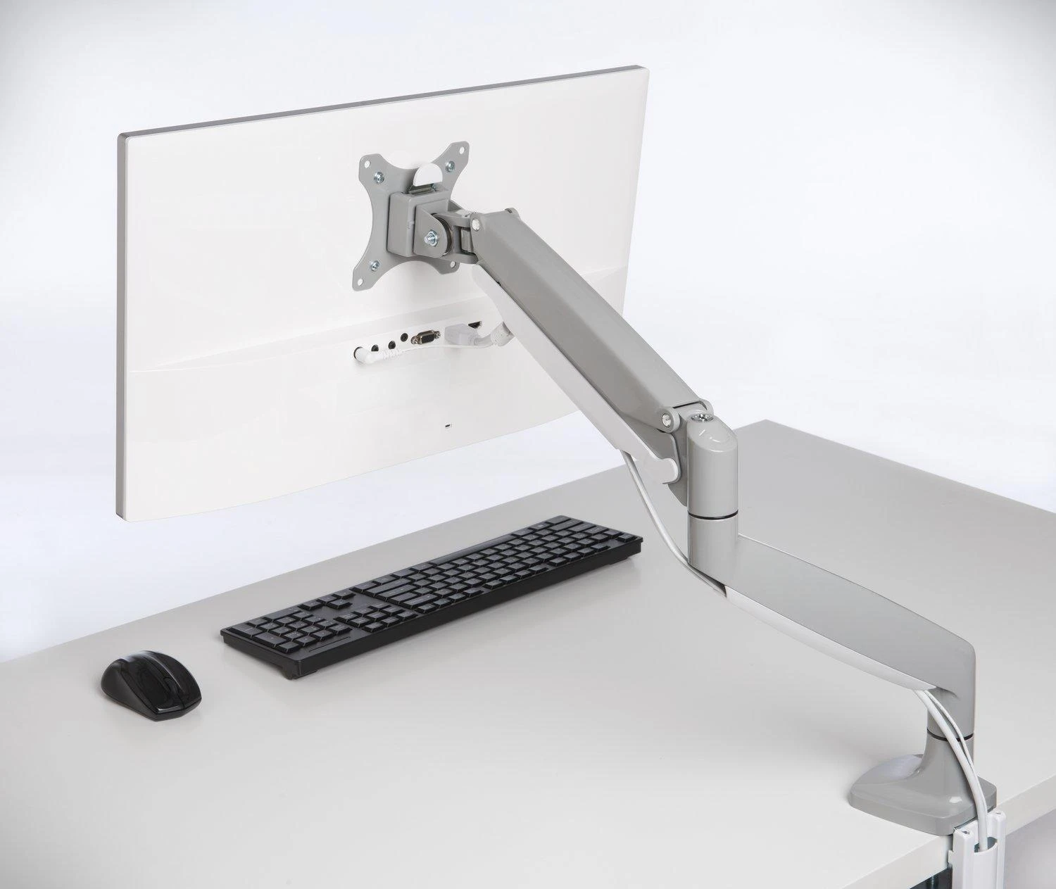 Leitz Kensington K55470EU stalinis plokščiųjų ekranų laikiklis 81,3 cm (32") Gnybtas / varžtai Pilka, Sidabras