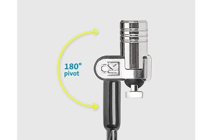 Kensington MicroSaver 2.0 kabelio užraktas Juoda, Nerūdijančiojo plieno