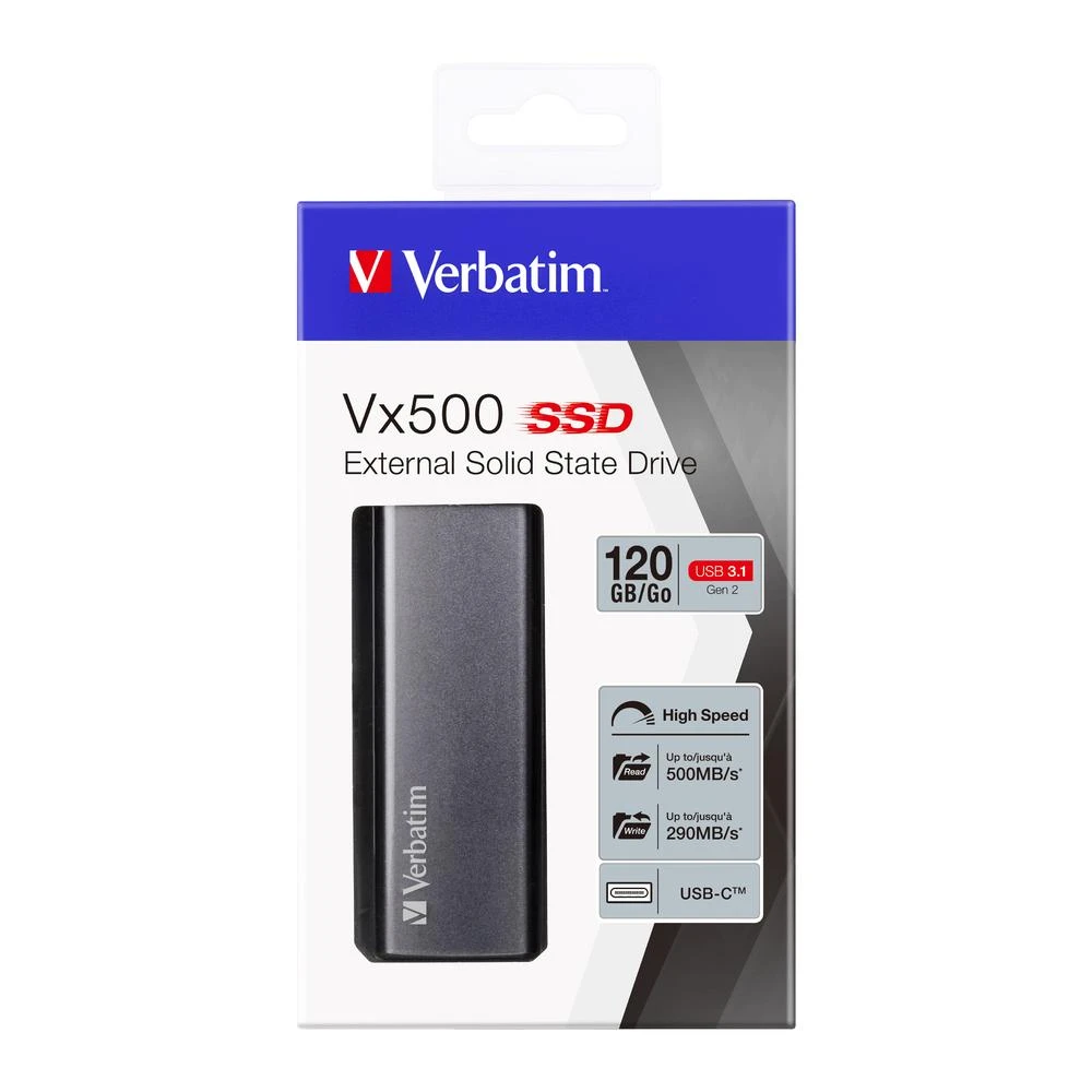 Kietasis diskas Verbatim Vx500 120 GB Sidabras